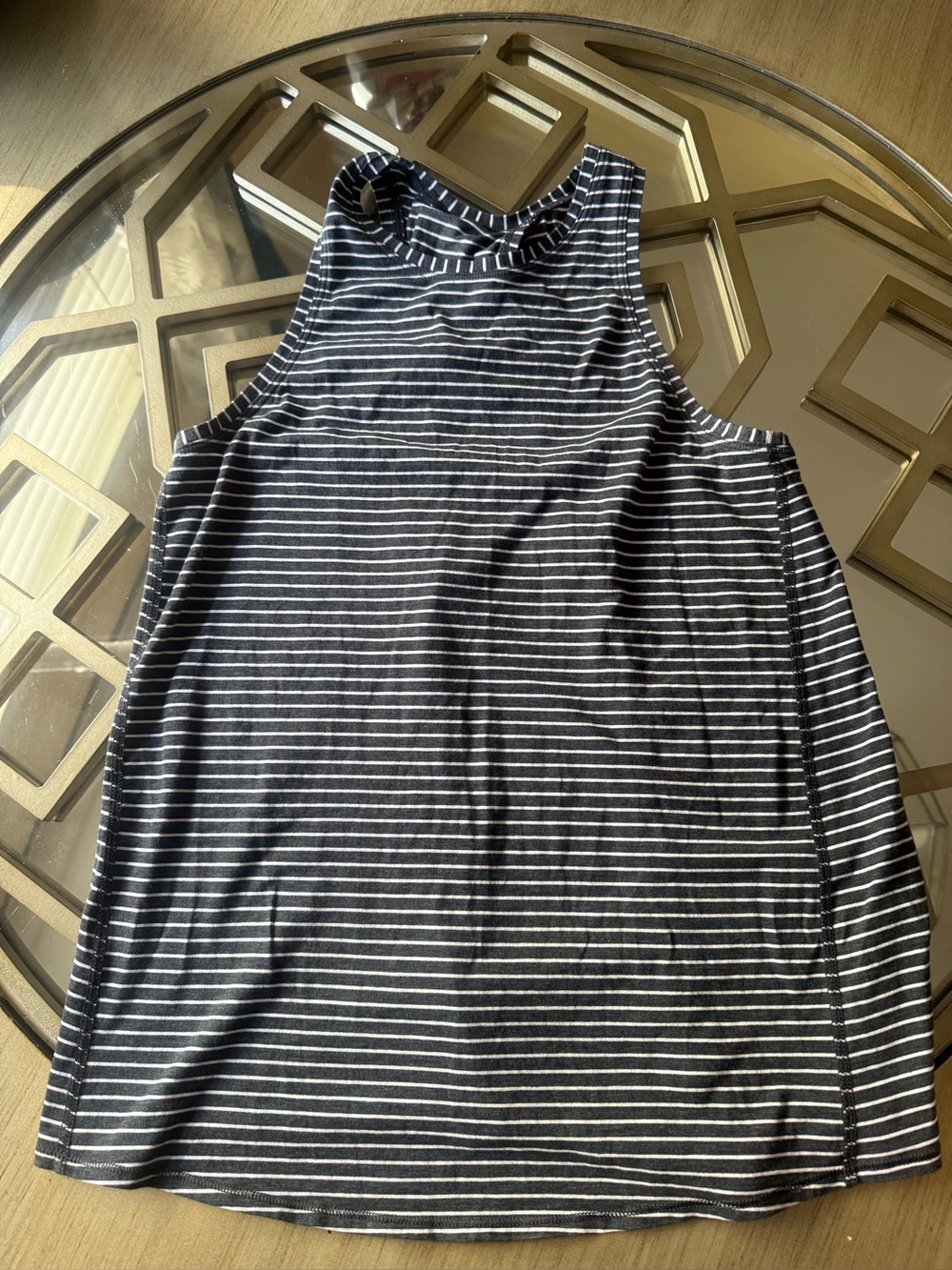 lululemon athletica Black and White Striped Women’s Top